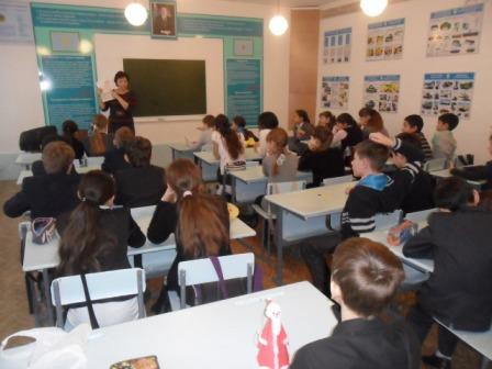 Встреча учащихся 5-6 классов с представителем школы имени Н. А. Назарбаева
