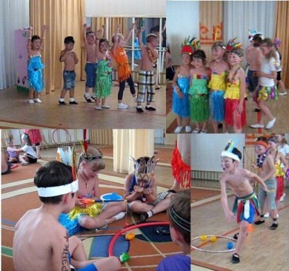 В детском саду  прошёл праздник «Индейское племя». Дети Центра  превратилась в индейцев племён «Апачи» и «Красного пера». Родители совместно с детьми приготовили  оригинальные костюмы.