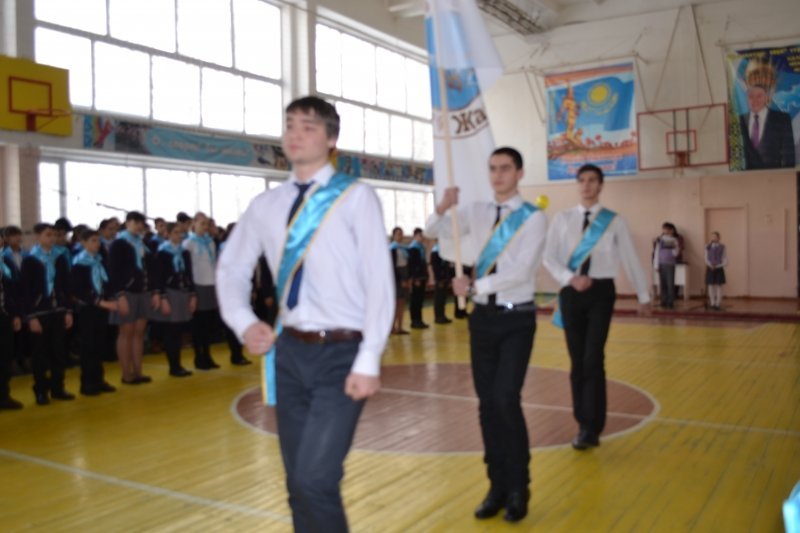 Церемония посвящения учеников школы 39 в ряды ЕДЮО « ЖАС ҰЛАН».