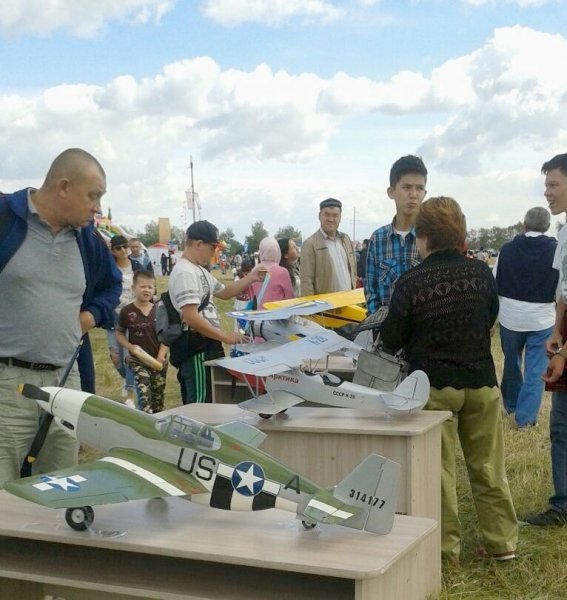 Выставка моделей самолетов времен Великой Отечественной войны