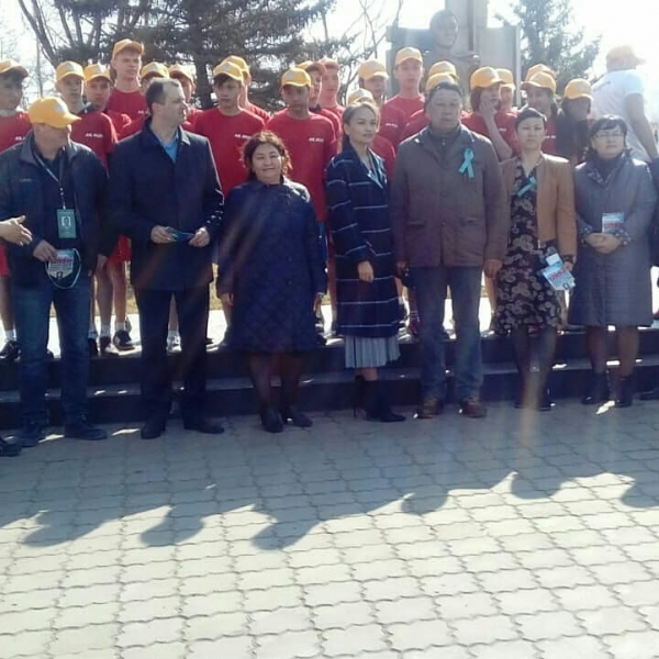Легкоатлетический пробег, посвящённый Герою Советского союза Канашу Камзину, 74-годовщине Победы, 20-летию Партии Нур Отан и году молодёжи.