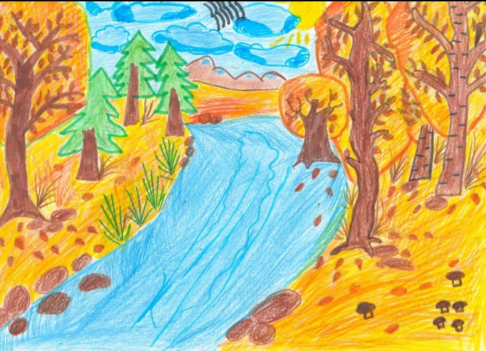 Сегодня в 5 «а» классе прошел конкурс рисунков на тему «Осенняя фантазия»