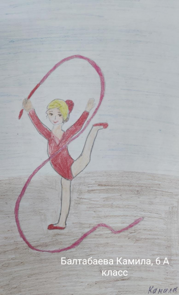 Спорт тақырыбына суреттерді 5-6 сынып қыздары салды/Рисунки на спортивную тему нарисовали девочки 5-6 классов.