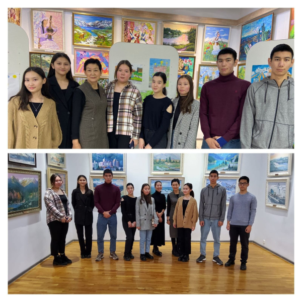 Учащиеся 11 А класса приняли участие в персональной юбилейной художественной выставке павлодарского художника Осербая Шуранова 