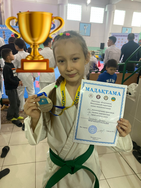 Фаустова Валерия ученица 4 В класса, заняла 2 место в области на чемпионате по 