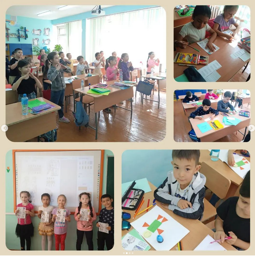 В школе №21 продолжаются занятия подготовительных групп для будущих первоклассников с государственным и русском языком обучения